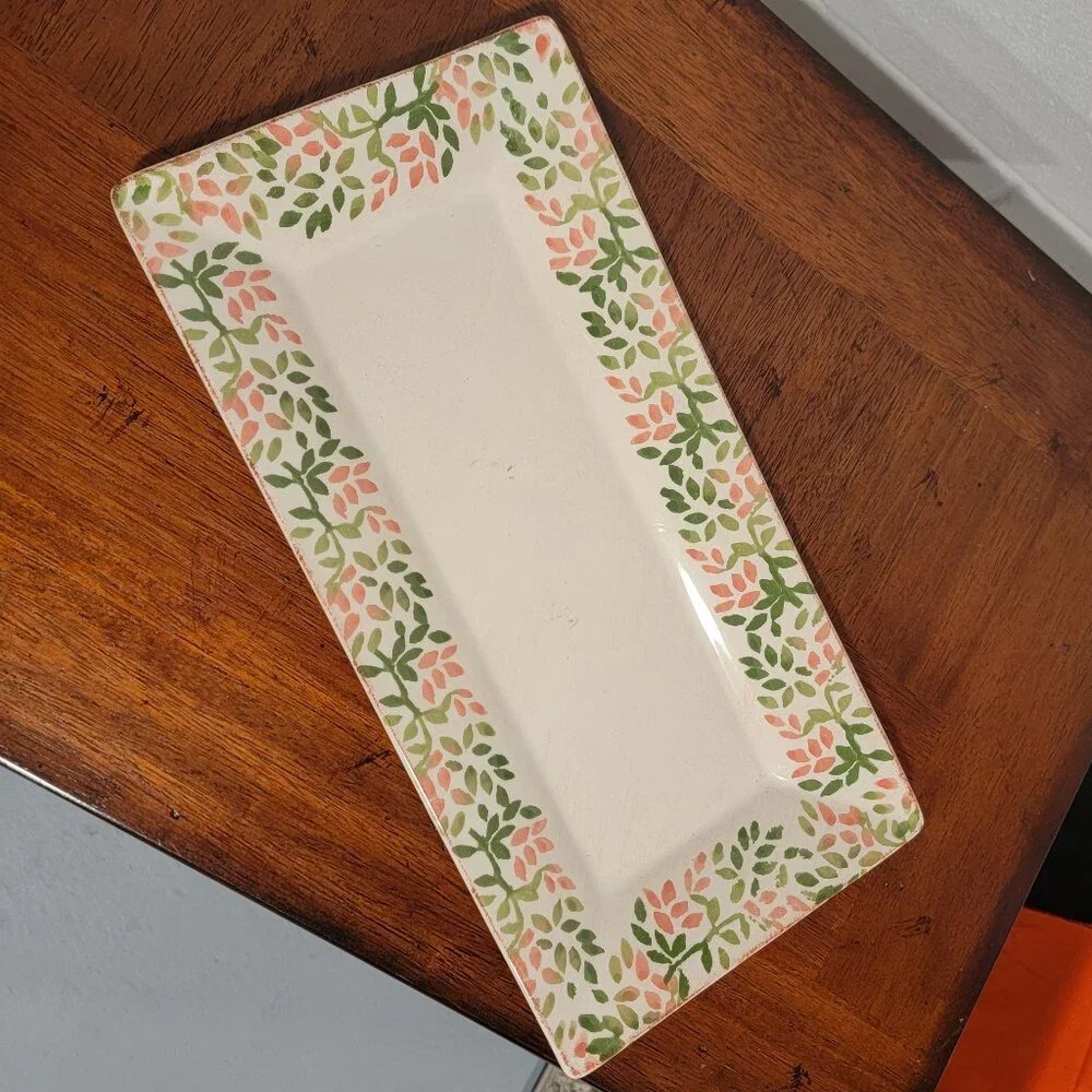BUNDLE-Crate&Barrel Tray and 3 Flicker Candles. Excellent Condition! Very Cute!